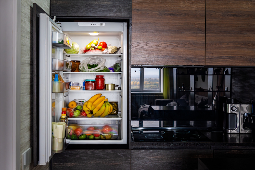 A domestic fridge.
