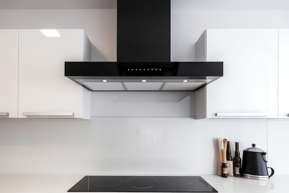 A cooker hob and extraction hood