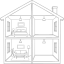 Icon representing furnished and unfurnished property packages.