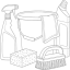 Icon representing core cleaning covered by the basic packages.