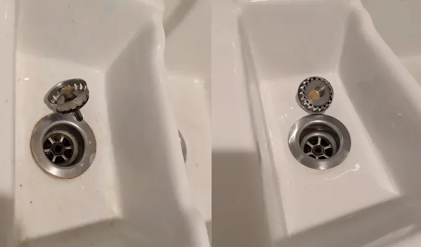 009 deep clean sink drain before after thumb
